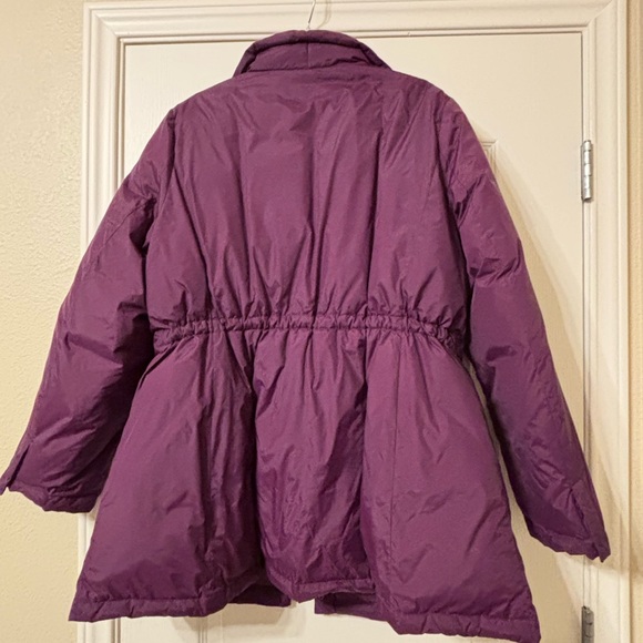 Eileen Fisher Sz XL Extra Large Purple Jacket Coat down puffer long insulated - Picture 4 of 16